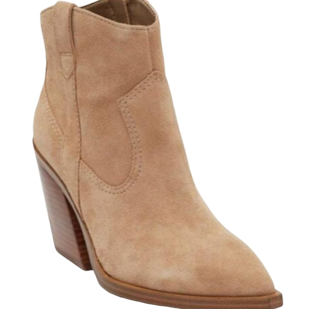 Vince Camuto Gredile Suede Western Ankle Bootie 9.5 - Picture 2 of 11